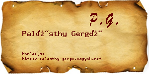 Palásthy Gergő névjegykártya